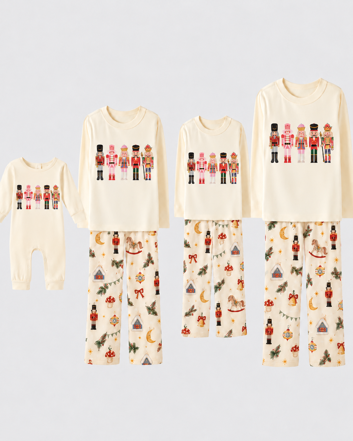 Nutcrackers Art-Family Matching Christmas Pajamas