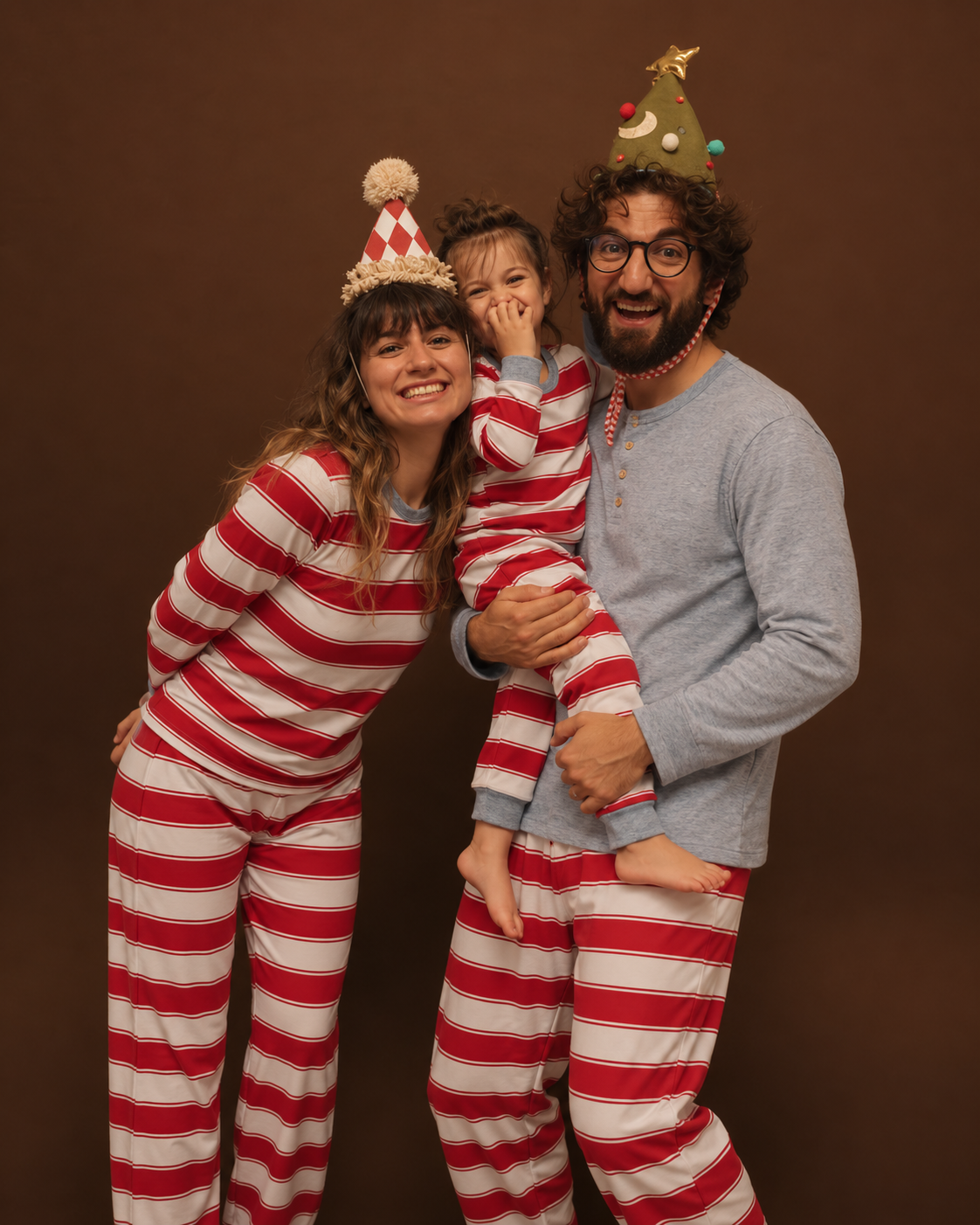 Pleasure Stripe-Family Matching Christmas Pajamas