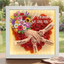 "Mixed Bouquet"-Personalized Mom Holding Hands Flower Shadow Box-Mother's Day Remembrance Frame, In Loving Memory Gift