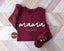 Personalized Mom and Est. Date Heat Transfer Print Sweatshirt with Kids Name on Sleeve | Mother's Day Gift
