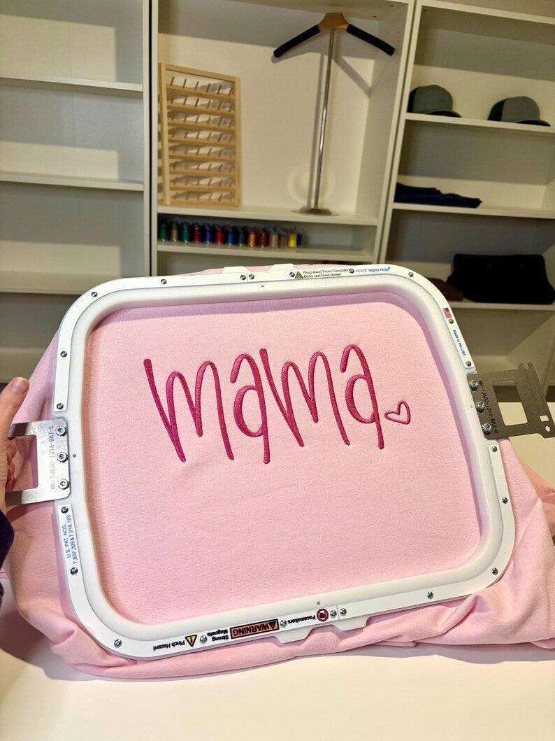 Custom Mama Heart Embroidered Sweatshirt | Mother's Day Gifts