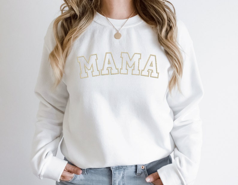 Custom Embroidered Mama Sweatshirt | Mother's Day Gift
