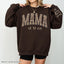 Custom Leopard Mama Heat Transfer Print Sweatshirt With Kid Name On Sleeve | Mother's Day Gift