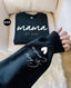 Personalized Mom and Est. Date Heat Transfer Print Sweatshirt with Kids Name on Sleeve | Mother's Day Gift