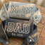 Custom Embroidered Mom Dad Sweatshirt with Name On Sleeve | Mother's Day