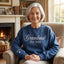 Custom Embroidered Mama Grandma Sweatshirt, Name On Sleeve With Heart | Mothers Day Gifts