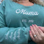 Custom Mama Embroidered Sweatshirt – Personalized Kids Names Sleeve & Est. Year Crewneck
