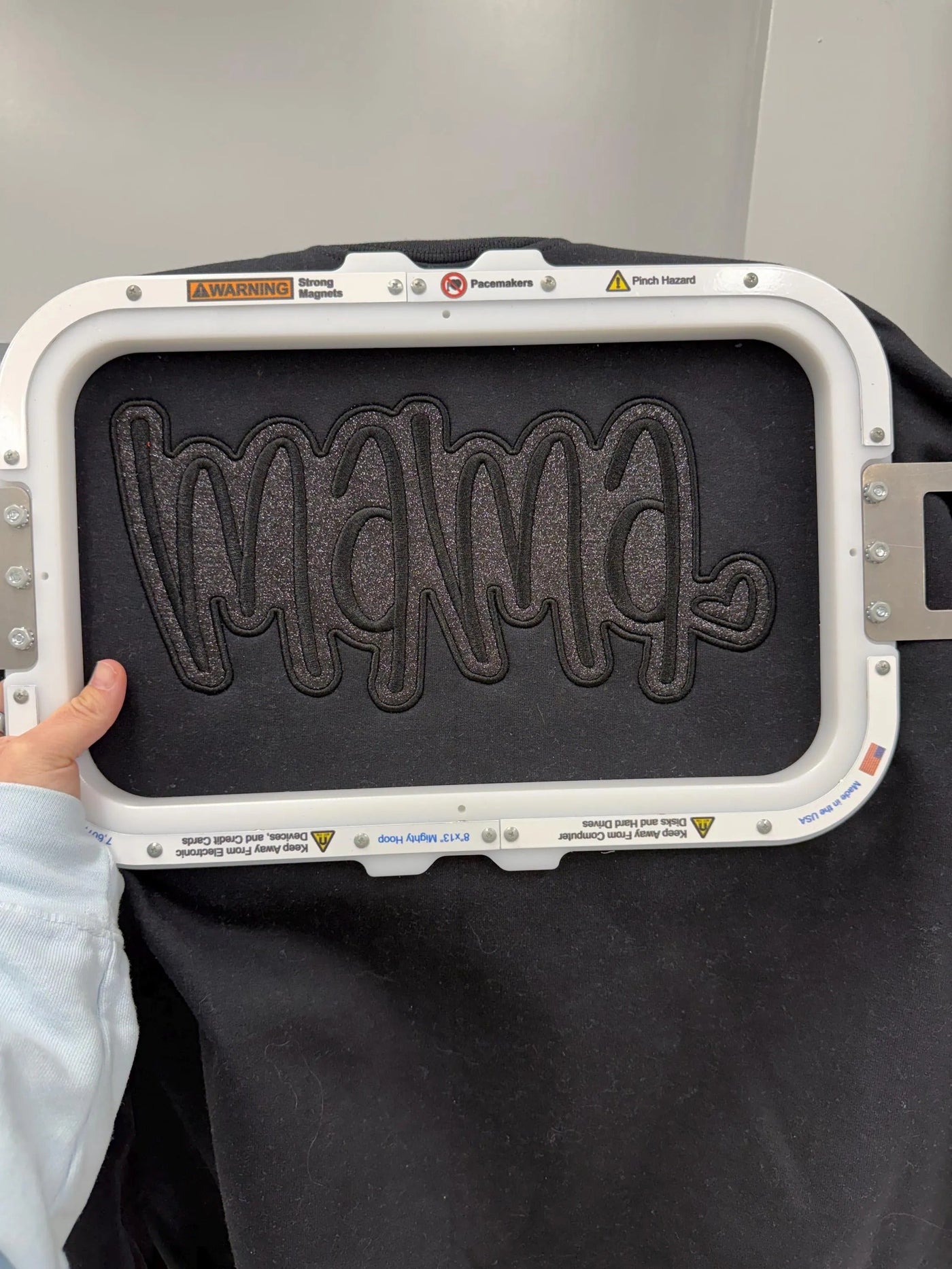 Custom Mama Glitter Applique Sweatshirt With Heart & Glitter Design | Mother's Day Gifts