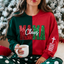 Custom Two Tone Sequins Mama Sweatshirt Christmas Split Fashion Embroidered Hoodie
