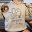 Custom Photo Outline Embroidered Sweatshirt with Sign Language | Mother's Day Gift