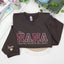 Custom Embroidered This Nana Wears Her Heart on Her Sleeve Sweatshirt | Mother's Day Gifts