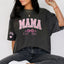 Mom glitter embroidered Washed T-shirt&sweatshirt mother day/personalized year.