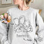 Custom Photo Outline Embroidered Sweatshirt with Sign Language | Mother's Day Gift