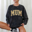 Custom Embroidered Applique Glitter Mama Washed Sweatshirt - Gift for Mom