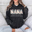Personalized Nana Vintage Washed Sweatshirt with Grandkids' Names - Floral Grandma Gift