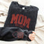 Custom Embroidered Applique Glitter Mama Washed Sweatshirt - Gift for Mom