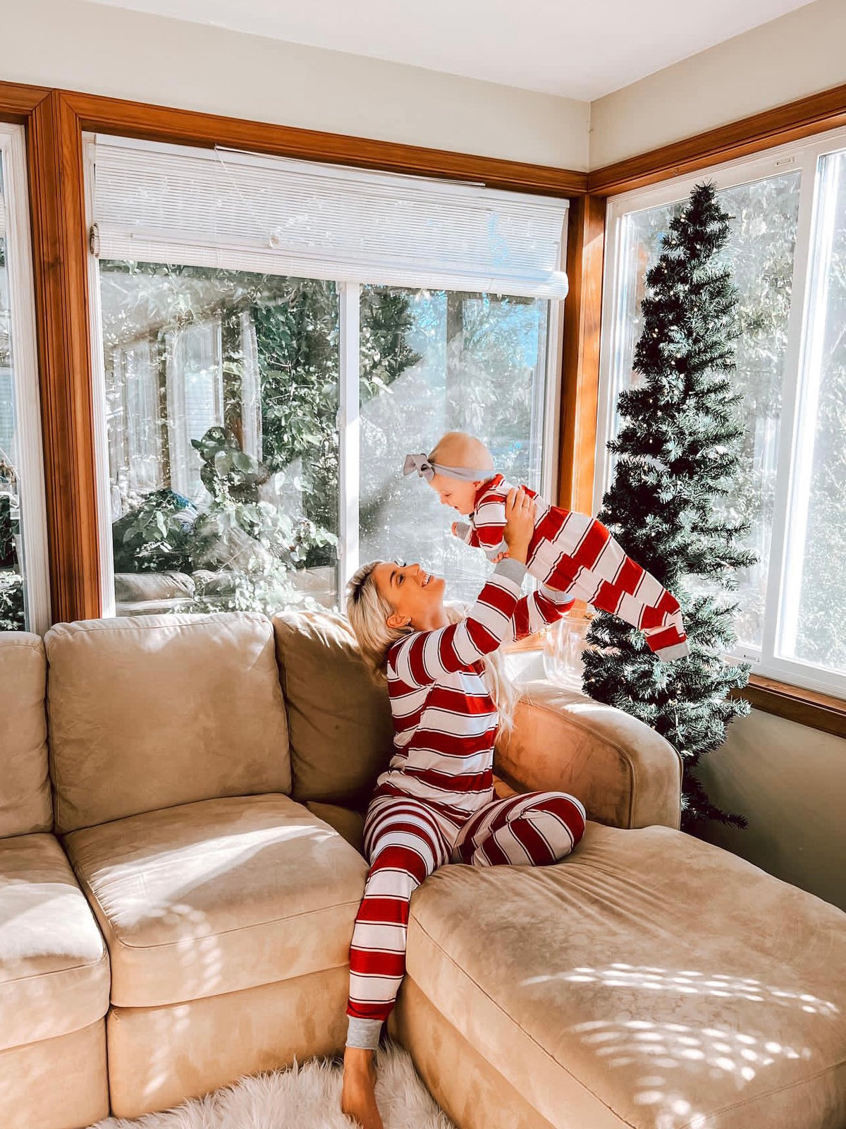 Pleasure Stripe-Family Matching Christmas Pajamas