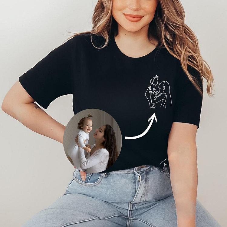 Custom Mom and me Photo Shirt For Mom | Family Gift for Mama