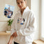 Custom Family Portrait From Photo Embroidered Quarter Zip Sweatshirt | Mother's Day Gift