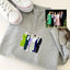 Custom Family Portrait From Photo Embroidered Quarter Zip Sweatshirt | Mother's Day Gift