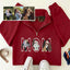 Custom Photo Portrait Embroidery Quarter Zip Sweatshirt, Gift For Mom/Mama/Family