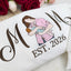 Custom Embroidered Mom Sweatshirt with Mom Kids Portrait | Mother's Day Gifts for Mom