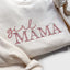 Mama Embroidered Sweatshirt with Floral Chinoiserie Pattern