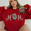 Custom Embroidered Mom Sweatshirt with Mom Kids Portrait | Mother's Day Gifts for Mom