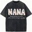 Personalized Nana Vintage Washed Sweatshirt with Grandkids' Names - Floral Grandma Gift
