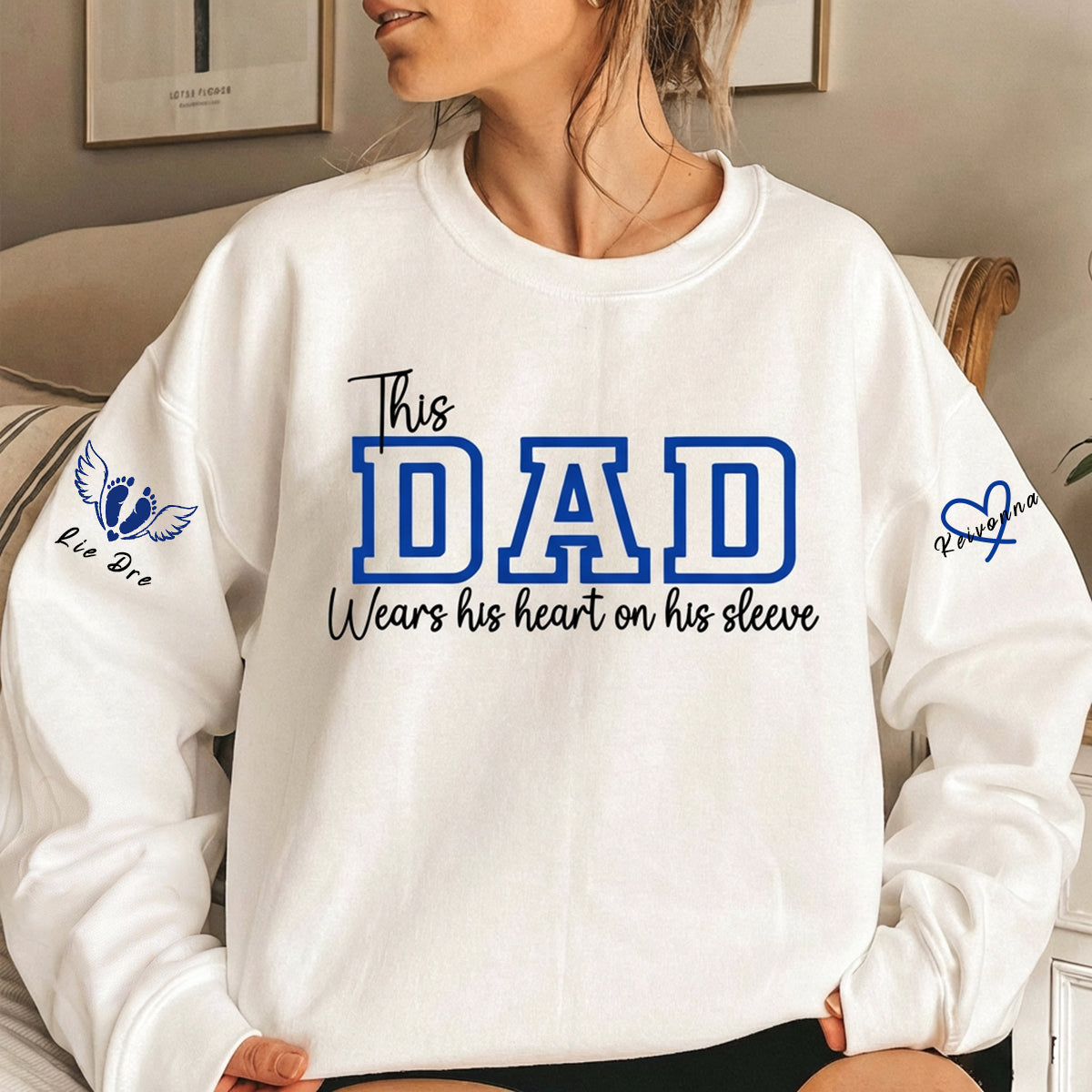 Wear Your Heart on Your Sleeve – Personalized Print Mama Sweatshirt with Kids’ Names | for Mom Mother's Day Gift