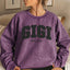 Custom Embroidered Applique Glitter Mama Washed Sweatshirt - Gift for Mom