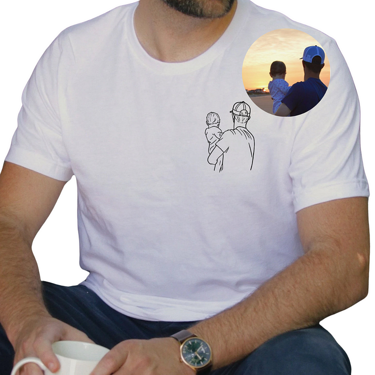 Dad and me-Custom Photo Shirt For Dad,Gift for Papá
