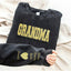 Custom Mama Glitter Embroidered Washed Sweatshirt with Kids' Names | Mother's Day Gift