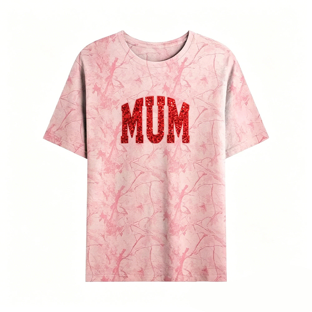 Custom Sequin MAMA Camo Sweatshirt Embroidered Sequin T-Shirt Hoodie | Mother's Day Gift