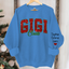 Custom Glitter Print Gigi Claus Christmas Grandma Nickname Sweatshirt With Grandkids Name