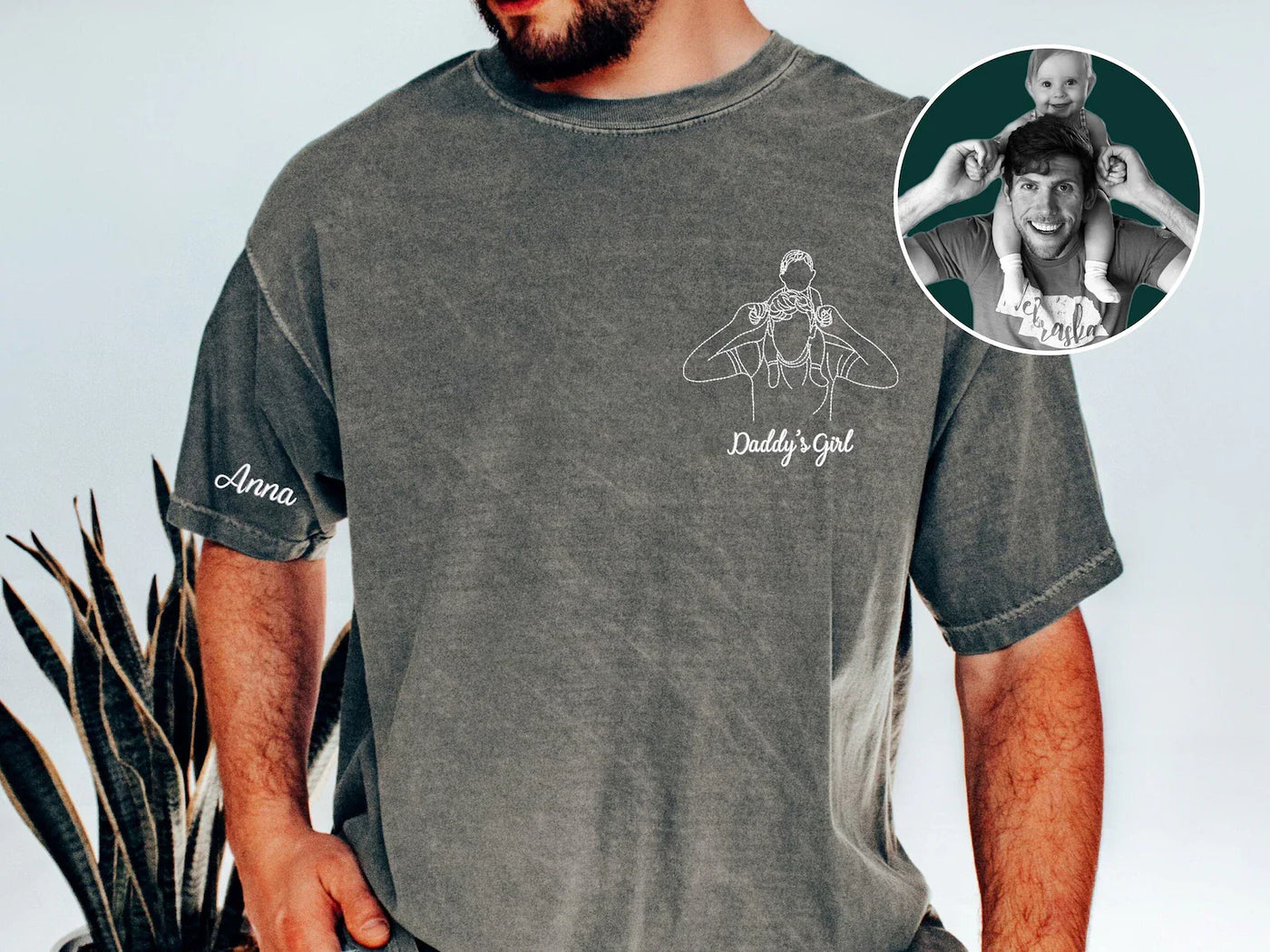 Dad and me-Custom Photo Shirt For Dad,Gift for Papá