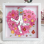 Personalized Flower Shadow Box, hand holding with many flowers- Mother's Day Gift