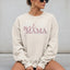Mama Embroidered Sweatshirt with Floral Chinoiserie Pattern