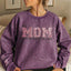 Custom Mama Sequin Embroidered Washed Sweatshirt & T-shirt & Hoodie with Kids' Names