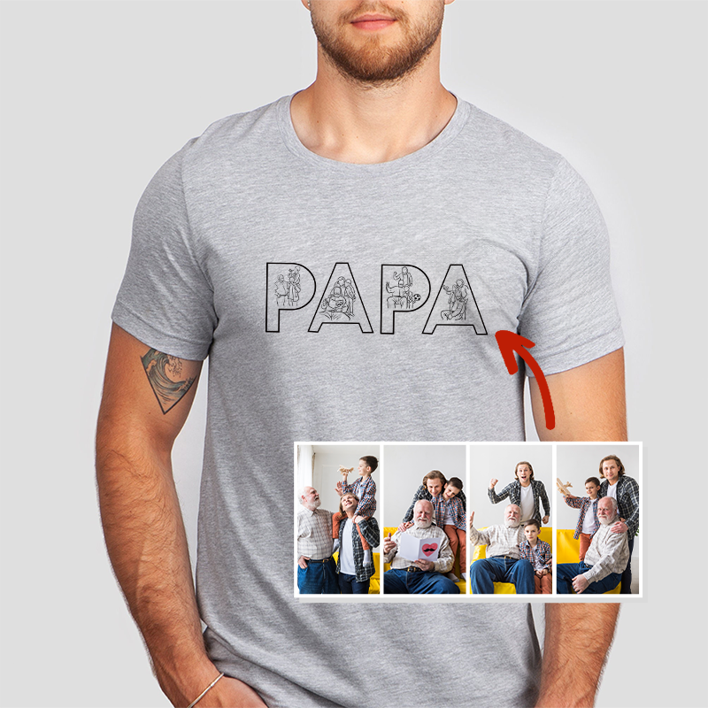 Custom Papa,Dad Ever -Embroidered Sweatshirt For Father's Day - Gifts for Dad, Papa, Daddy and Grandpa