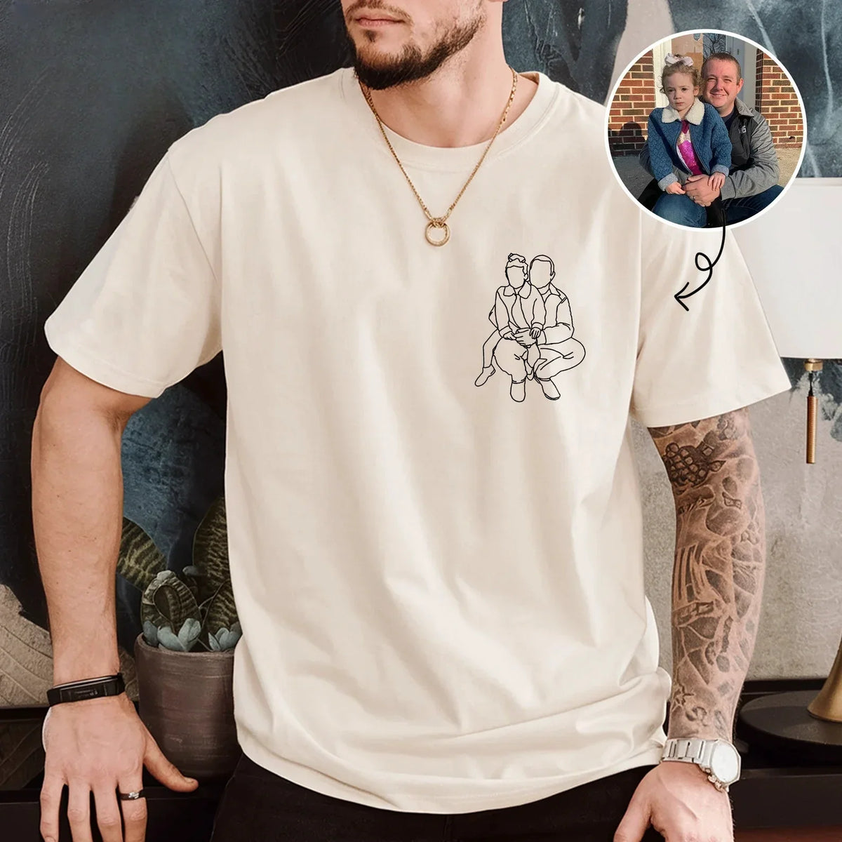 Dad and me-Custom Photo Shirt For Dad,Gift for Papá