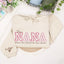 Custom Embroidered This Nana Wears Her Heart on Her Sleeve Sweatshirt | Mother's Day Gifts