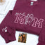 Custom Girl Mom with Embroidered Portrait from Photo and Kids Name Sweatshirt | Mother's Day Gift