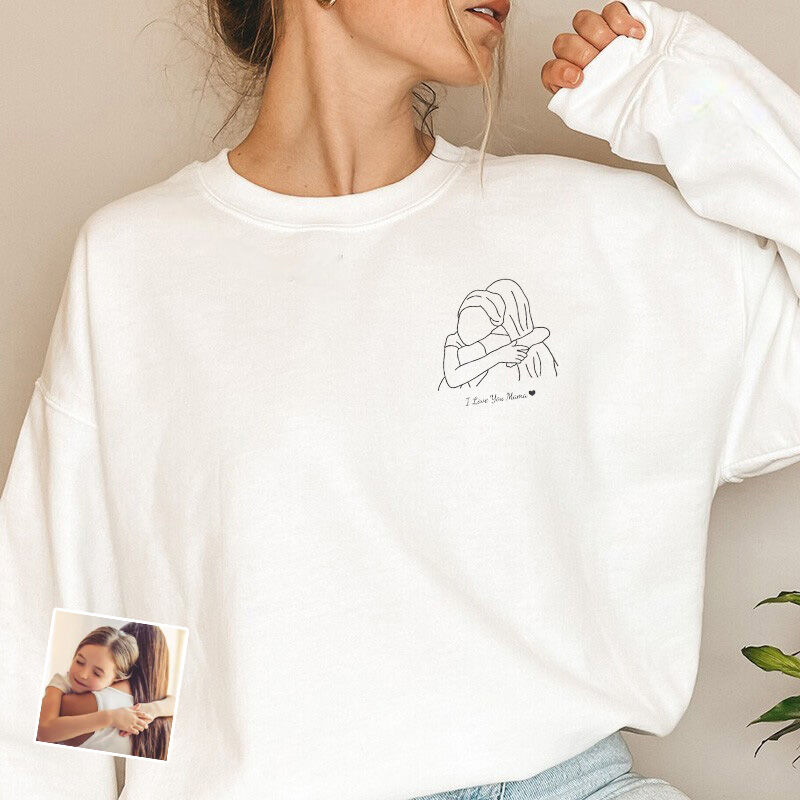 Personalized Mama T-shirt with Custom Picture and Message for Dear Mom