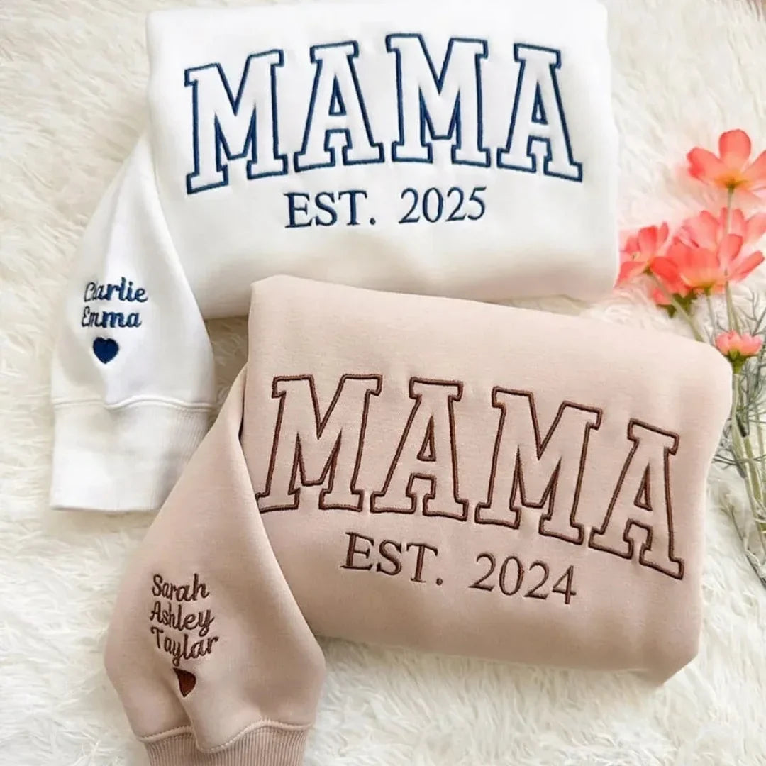 Custom Embroidered Comfort Colors Grandma and Grandpa Sweatshirt, Gift for Grandma/Grandpa