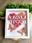 Custom Personalized Mom Heart Shaped Monogram Flower Shadow Box | Mother’s Day gift