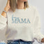 Mama Embroidered Sweatshirt with Floral Chinoiserie Pattern