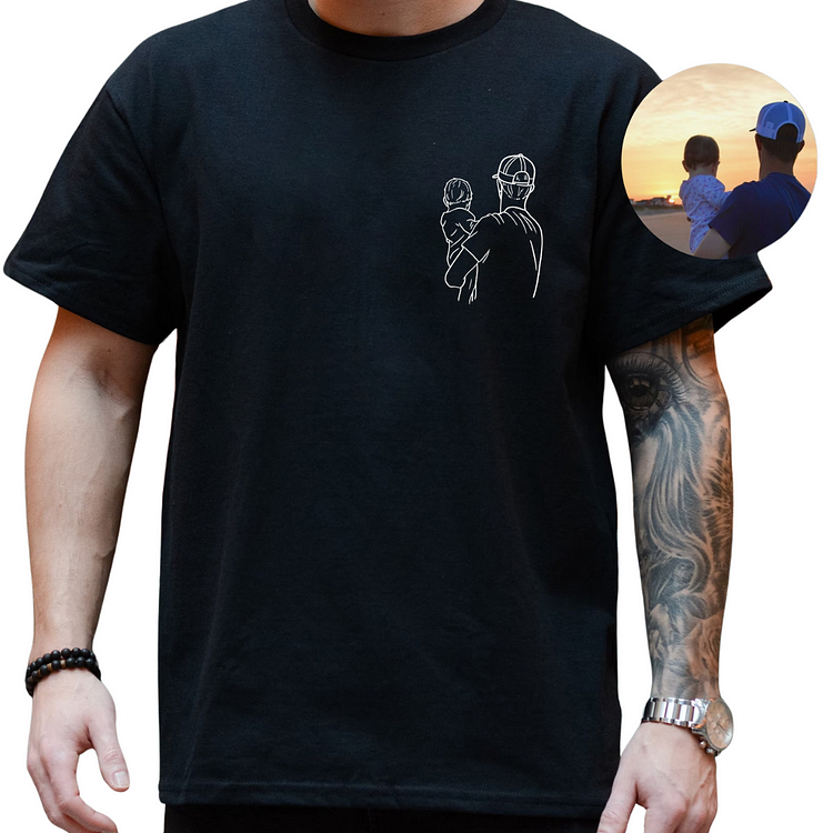 Dad and me-Custom Photo Shirt For Dad,Gift for Papá