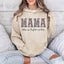 Personalized Floral "MAMA"  Vintage Washed Sweatshirt – Custom Kids Names Gift for Mom