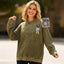 Custom Mama,Mom Portrait Embroidered Washed Sweatshirt | Mother's Day Gift